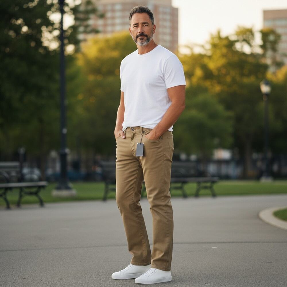 Maxi Milian Jeans Mens 46x32 Wheat Denim NWT Straight Casual Pants